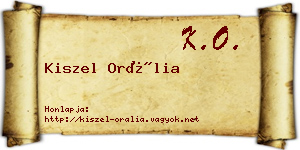 Kiszel Orália névjegykártya